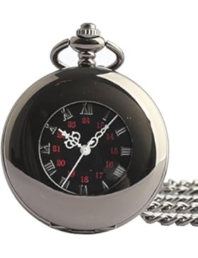 XLORDX Retro Zahnrad Ritzel Hohe Openwork Handaufzug Schwarz Roman Silber Mechanische Taschenuhr Skelett Uhr Pullover...