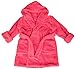 Produktbild m.Lyra Kinder Kuscheliger Jungen und Mädchen Bademantel mit Kapuze und Namen bestickt - Koralle (104)