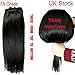 10"-22" 110g-160g Clip In Hair Extensions Human Hair Full Head Remy Real Natural Hair DOUBLE WEFTS Thick 8pcs 18Clips (14 inches-120g,#01 Jet Black)