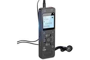 128GB Digital Voice Recorder with Playback - EVISTR 9296 Hours Voice Activated Recording Device Audio Dictaphone with Password MP3 Player for Lectures Meetings