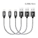 Produktbild ikits (3-pack) Kurze Lightning Kabel, Lightning auf USB Nylon Kabel 8 pin Daten Synchronisation iPhone Ladekabel für iPhone 7Plus/7/6/6S/5/5s/5c, iPad Pro/ Air 2/ iPad Mini, iPad Nano, iPod touch, 0.15m