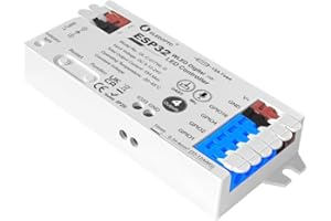 GLEDOPTO Contrôleur LED WiFi 4 Voies ESP32 WLED - Compatible Alexa/Google Home - pour Bandes LED RGB 5-24V - Max 15A - GL-C-017WL-D (1 Pièce)