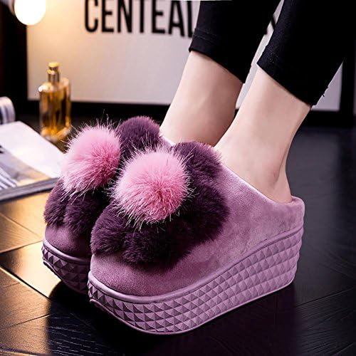 Women Lovely Home Thick Bottom Slippers Anti-slip Cozy Memory Foam Warm Absorption Breathable and Soft , 39