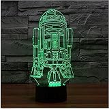 SmartEra® Star Wars Force Awaken 7 Farbwechsel Roboter R2D2 Touch-3D optische Täuschung LED-Schreibtischlampe - 6