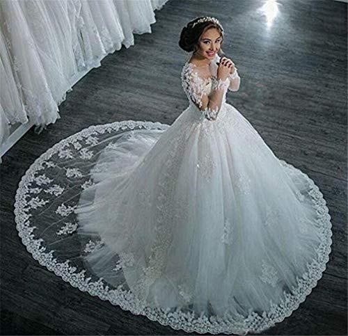 ELEGENCE-Z Robe De Marie Robes De Mariée Femme Etage Blanc Élégant Fête Sexy Dentelle sans Manches Mariée Forma