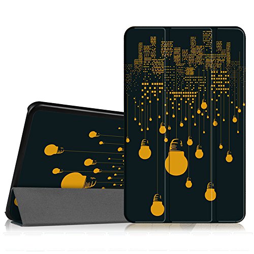 Fintie Samsung Galaxy Tab A 10.1 Hülle - Ultra Schlank Superleicht Ständer Smart Shell Case Cover Schutzhülle Etui Tasche mit Auto Schlaf / Wach Funktion für Samsung Galaxy Tab A 10,1 Zoll T580N / T585N Tablet (2016 Version), Glühbirne