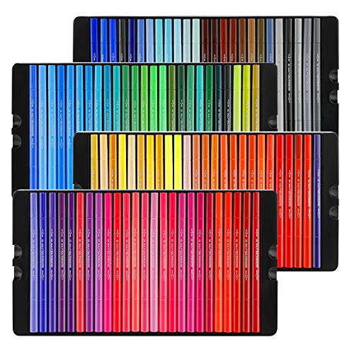 GCQUILL Rotuladores Punta Fina 100 Colores Rotuladores Doble Punta Rotuladores Punta Pincel para Niños, Adultos, Artistas, Buen regalo para Fiesta Navidad, Año Nuevo, Halloween, Pascua