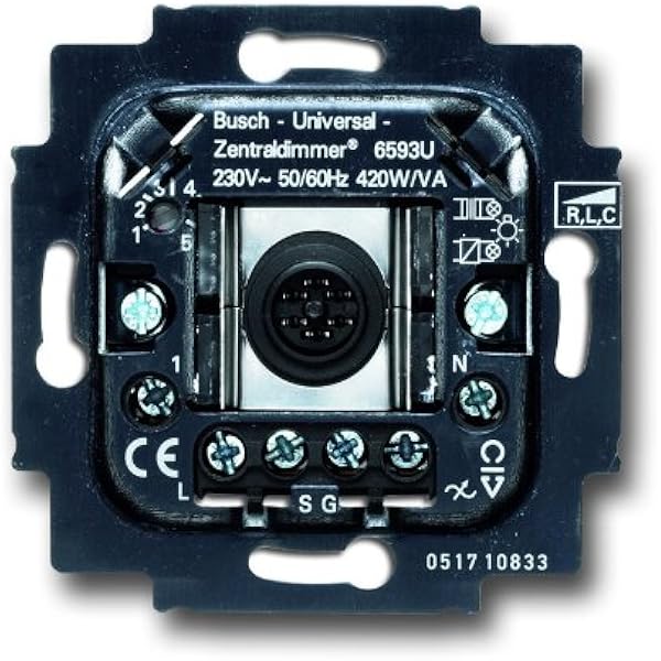 Busch Jaeger 6593u Busch Universal Zentraldimmer Einsatz 6593 U Amazon De Baumarkt