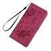 Produktbild Hlle fr Samsung Galaxy Note 8 Case Tasche Lederhlle Pastorale Blumen Rose Rote Muster PU Leder Handytasche Flip Cover Standfunktion Hardcase Etui Flipcase Handyhlle mit Halter Kartenfach
