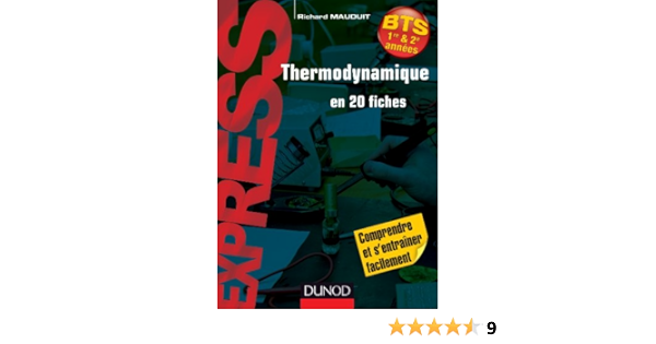Amazon Fr Thermodynamique En 20 Fiches Mauduit Richard Livres