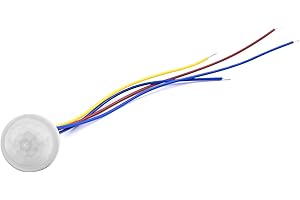 Aideepen Przełącznik czujnika podczerwieni, Motion Mini PIR czujnik ruchu 120°, do montażu wewnątrz i na zewnątrz, technologia 3-przewodowa do żarówki, lampa sufitowa LED, 110-240 V, zasięg 3-5 m, ze