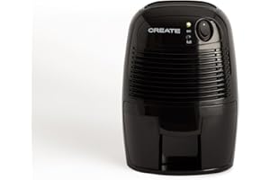 CREATE/DRYZONE/Deshumidificador mini 500ml negro/Pequeño y manejable, indicador LED, sistema Peltier, ultrasilencioso y fácil de usar, sistema de apagado automático, 22W