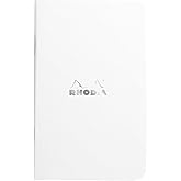 Rhodia Kareli Zımbalı Defter, Beyaz, 75x120 mm