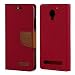 Produktbild Stylisches Bookstyle Handytasche Flip Case rot-braun für Lenovo C2 Power - Handy Schutz Hülle Etui Schale Cover Book Case mit integrierter Silikonhülle
