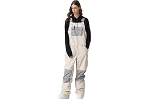 ALSOGO Damskie spodnie narciarskie, zimowe, wodoodporne, wiatroszczelne, regulowane, odporne na zużycie, śliniaczki, wędrówki, wspinaczka, izolowane spodnie narciarskie