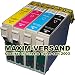Produktbild NEUSTE CHIPS funktionieren 100%ig in allen Druckern: 4x Reinigungspatronen für Epson T1631, T1632, T1633, T1634 (16 XL) kompatibel zu Epson Workforce WF-2010W WF-2500 Series WF-2510 WF-2520 WF-2530 WF-2540 WF-2630 WF-2650 WF-2660 WF-2700 Series WF-2750 WF-2760