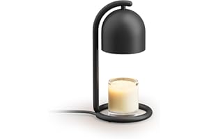 SwitchBot Smart Candle Warmer Lamp with Timer and Dimmer, Matter-Enabled Candle Heater for Apple Home & Alexa, Electric Wax Melter for Birthday, Housewarming Gift, Elegant Home Decor, Black