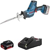 Bosch Professional GSA 18V-LI C Ak&uuml;l&uuml; Panter Testere (18 Volt, 1 x 4,0 Ah Ak&uuml;, Şarj Cihazı, Ahşapta kesme derinliği: 250 mm, 