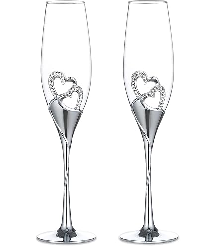 Eisch Champagner Exklusiv - 2 Calici Da Champagne In Cristallo Con Gambo Oro E Bianco, Confezione Regalo, 180 Ml, Made In Germany