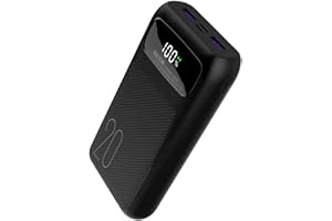 YOOSANG Power Bank 20000mAh 22.5W USB C Szybkie Wyjście 3A Przenośne Szybkie ładowanie PD3.0 i QC4.0 Akumulator do iPhone'a Samsung OPPO One Plus Xiaomi iPad itp (Black-2)