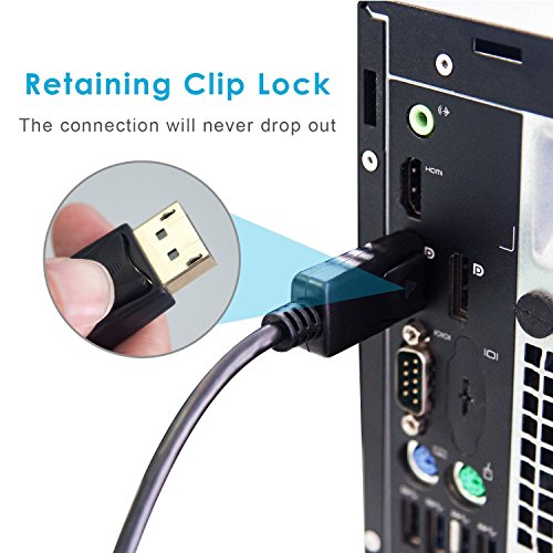 DP auf DVI, Rankie 3m Gold Plated DisplayPort DP zu DVI Kabel (Schwarz) – R1109C - 5