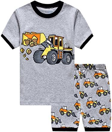 SECRET CHERISH Little Boys Pyjamas Set Summer Kids Shorts Sleeve Pjs Outfit Kids Car Printing Nightwear Clothing Set Size 1-7 Age
