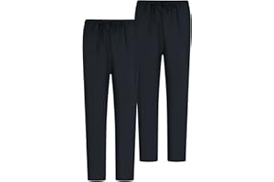 MISEMIYA - Pack 2 PCS - Pantaloni Unisex Vita Elastica Uniforme di Lavoro Clinica Ospedale