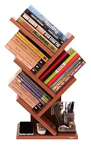 Captiver Wood Laminated Wall Mounted Book Stands Table Accessory Furniture (Classic Walnut)