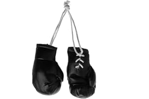 PHILSP Mini gants de boxe miniatures - Décoration de Noël à suspendre ou afficher des souvenirs - Pour la maison - Noir