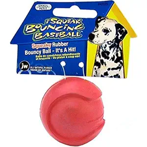 JW Pet Company iSqueak Bouncin' Baseball Dog Toy Large (Colors Vary)