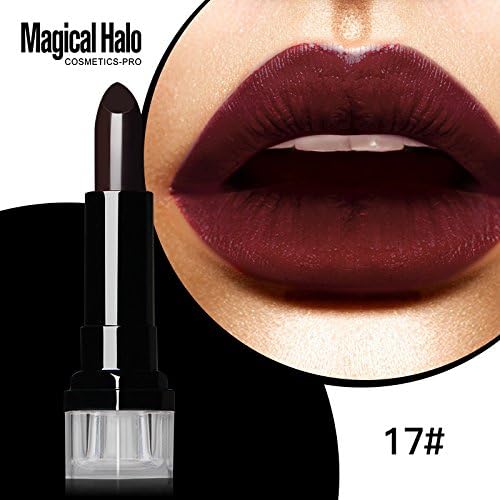 Magical Halo Retro Lipstick Matte Shimmer Long Lasting Lip Stick Waterproof Nude Plump Lips Vampire Makeup Blue Batom Purple (17)