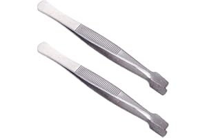 UNFAIRZQ Lot de 2 pinces à épiler de collection de timbres philatéliques pour travaux manuels, bijoux, loisirs créatifs, philatélie