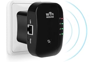 JORPETS 2024 Newest WiFi Booster, WiFi Extender, WiFi Repeater, Covers Up to 3650 Sq.ft and 45 Devices, Internet Booster - with Ethernet Port, Quick Setup, Home Wireless Signal Booster -Black