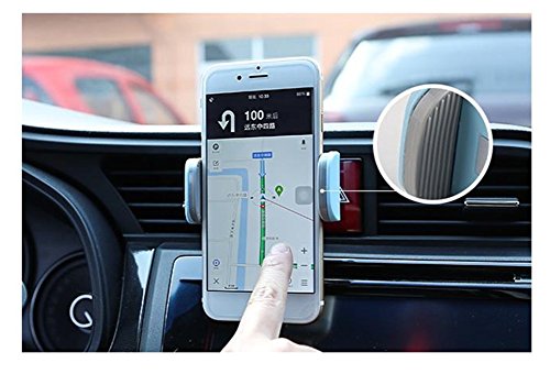 Caolator - Supporto porta telefono da auto, per bocchette dell'aria, conÂ rotazione a 360Â°, per iPhone 7, 6S, 6, 5S, 5, Samsung, HTC, Motorola, Sony e altri smartphone