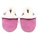 Soft suede baby girls slippers by Dotty Fish with Suede Soles. Pink 6-12 months