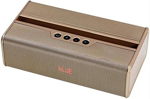 OOZIMO LED Clock Display Wireless Bluetooth Speaker Tablet PC Mobile Phone Stand Hands-free Radio FM USB AUX TF Card, Gold