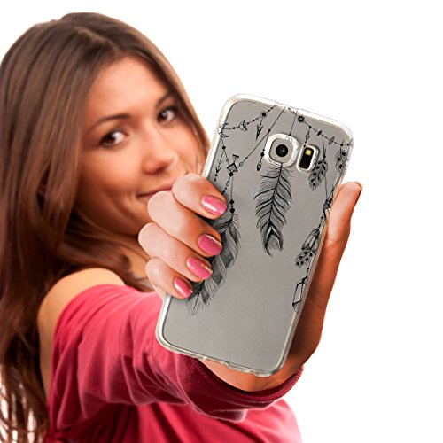OOH COLOR Funda para Samsung Galaxy S7 Funda Silicona MGL041 pluma suave funda con dise  o ultrafina flexible