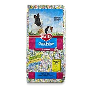 Kaytee Superpet | Clean & Cozy para Animales pequeños/Roedor/Cama para hámster | Birthday Cake| 99,9% Libre de Suciedad| Control de olores | 24,6 litros