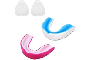 BEKINDPRO 2 Pcs Sports Mouth Guard Kids Gum Shield Sports Mouthguard with Portable Case, Youth Mouth Guard for Rugby, Hockey, Boxing, Martial Arts, Contact Sports