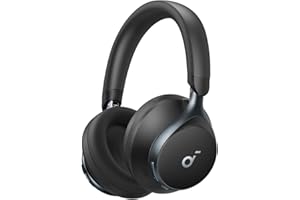 soundcore by Anker, Space One, Adaptive Active Noise Cancelling Headphones, 2X Stronger Human Voice Reduction, 40H ANC Playtime, App Control, LDAC Hi-Res Wireless Audio, Comfortable Fit, Bluetooth 5.3