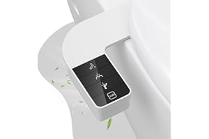 SenDeluz Bidet para WC, Bidet Attachment Agua Fría Duchas Higienicas para WC con boquilla doble no eléctrica Bidé de mano izquierda Presión Ajustable de Agua Ultrafino Adaptador Bidet para