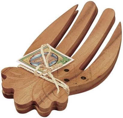 Pacific Merchants Acaciaware 6.5-Inch Acacia Wood Salad Servers, Pineapple by Pacific Merchants Trading