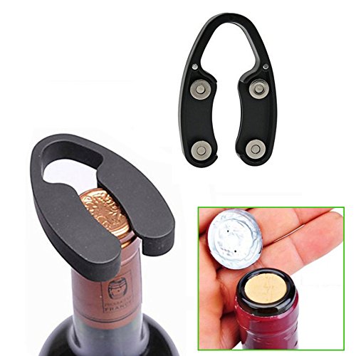 Korkenzieher Set PHOEWON Wein Öffner Set mit Weinausgießer, Folienschneider, Weinstopfen Vakuum Flaschenöffner Weinflaschen, Wein Zubehör, Wein öffner Kit Geschenk für Weihnachten, Party, Karneval - 4