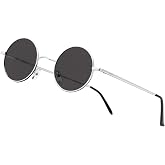 Kleine runde Hippie-Sonnenbrille im Vintage-Stil f r Herren und Damen rund NP1002