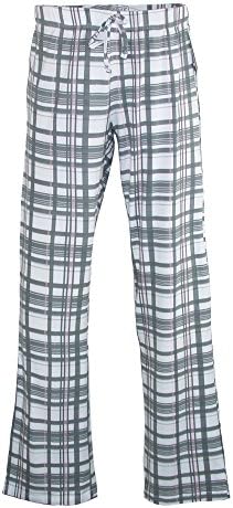 Mentally Exhausted Women's Plus Size Pajama Lounge Pants, 3X, White Plaid