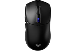 AULA SC580 Wireless Gaming Mouse,Tri-Mode Computer Mouse with 6 Adjustable DPI Levels Up to 12000,Lightweight Gaming Mice,Programmable Buttons,Rechargeable Wireless Mouse for Laptop (Black)