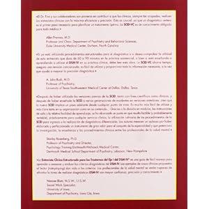 SCID-I, versión clínica, entrevista clínica estructurada para los trastornos del eje I del DSM-IV