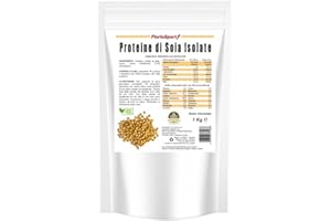 Proteine di Soia Isolate Vaniglia 1000 g in Polvere - FlorioSport | 89,5% Proteine Vegetali adatte a Vegani e Vegetariani. Senza Lattosio e Glutine. Senza OGM, Zuccheri ed Edulcoranti Artificiali.