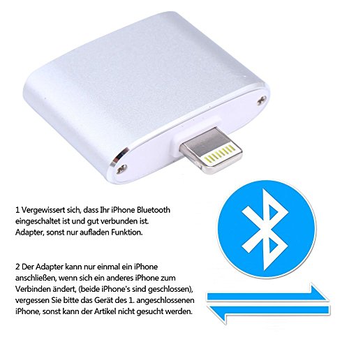 ATETION [ Supporting control music and call volume ] 2 in 1 Lightning to 3.5mm Aux Adapter for iPhone 7 / 7 Plus, Earphones Jack Cable Audio Adapter and Lightning to Charger (Silver)