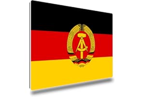 ‎TRIOSK TRIOSK Kühlschrankmagnete Länderflaggen Magnet Flagge DDR Ostalgie Länder Flaggen Ossi Nostalgie Geschenk Souvenir für Männer Frauen Ost Nostalgiker Kühlschrank stark eckig groß 85x55 mm